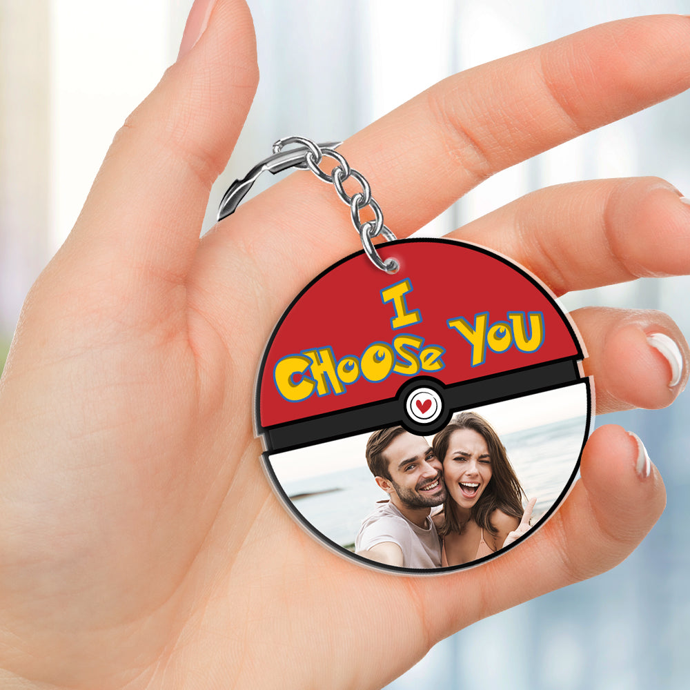 I Choose You Personalized Key Chain, Gift For Couple-3OHHN270623 - Keychains - GoDuckee