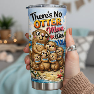Otter Mom And Babies Tumbler - Personalized Gifts For Mom 03TYTA040326 - Tumbler Cup - GoDuckee