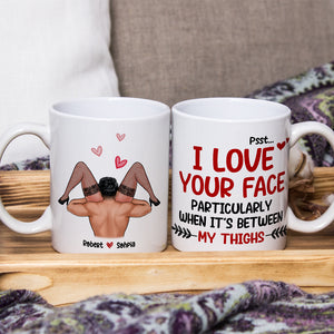 Romantic Couple, I Love Your Face, Personalized Coffee Mug, Gifts For Couple - Coffee Mug - GoDuckee