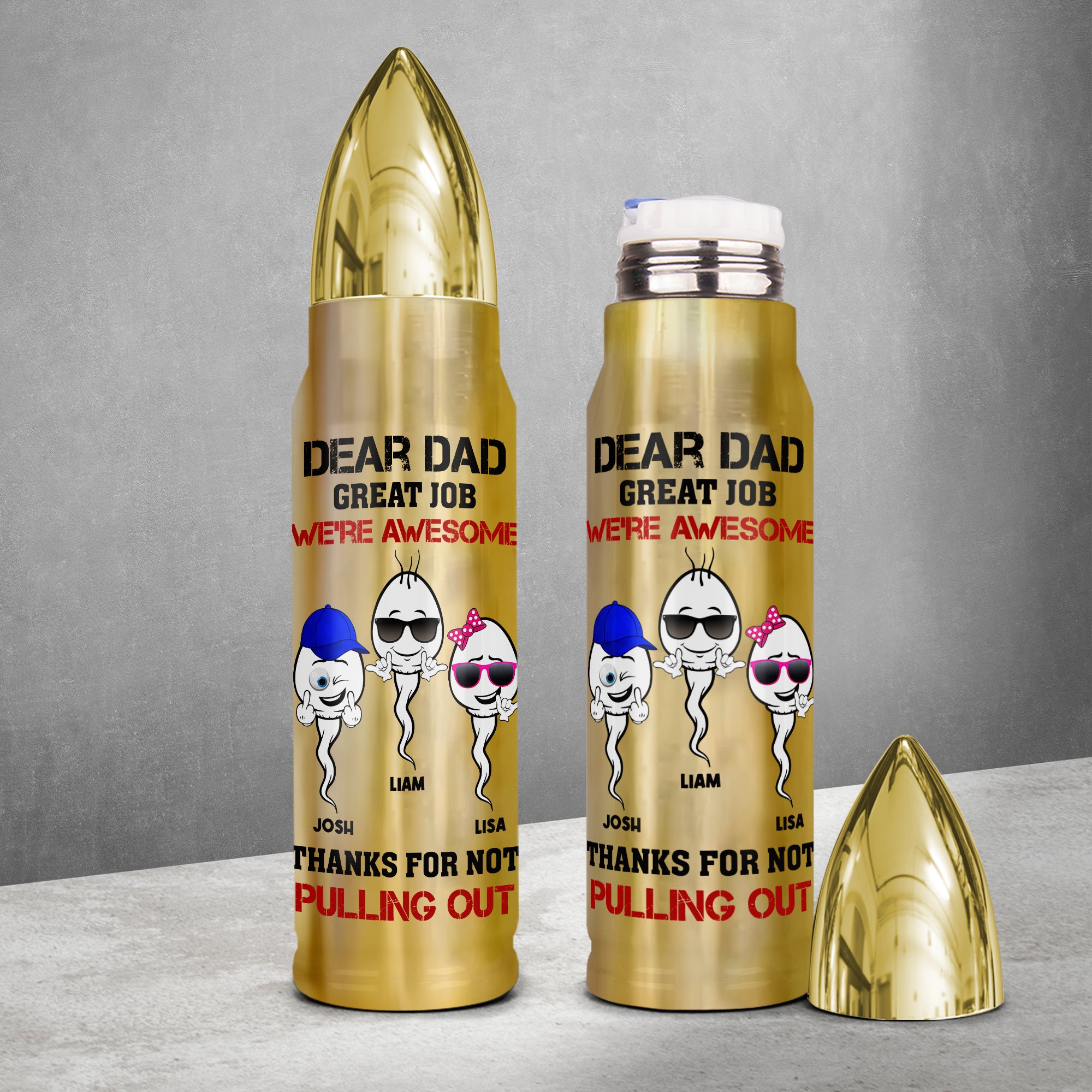 Personalized Gifts For Dad Bullet Tumbler 01OHPU150524 Father's Day - Tumbler Cups - GoDuckee