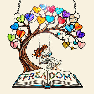 Reading Girl Suncatcher Ornament Personalized Gifts for Book Lovers 04QHDT160725 - Ornament - GoDuckee