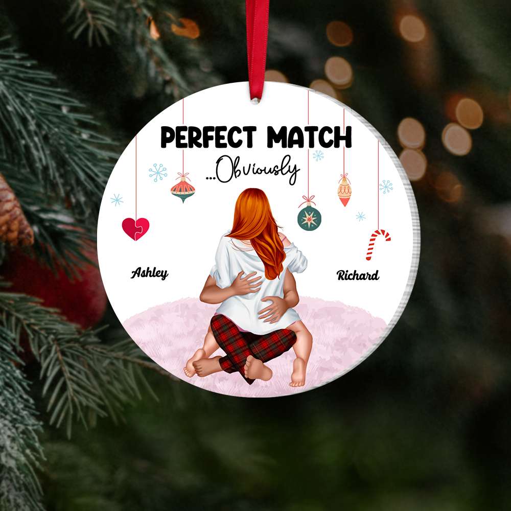 Perfect Match Obviously, Personalized Acrylic Custom Shape Ornament, Gift For Couple 03QHHN151123hh - Ornament - GoDuckee