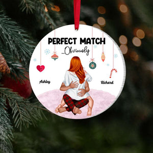 Perfect Match Obviously, Personalized Acrylic Custom Shape Ornament, Gift For Couple 03QHHN151123hh - Ornament - GoDuckee