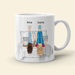 Best Friend, You're My Favorite Person, Personalized Mug, Friends Lying Feet Up Mug, Gift For Friends - Coffee Mug - GoDuckee