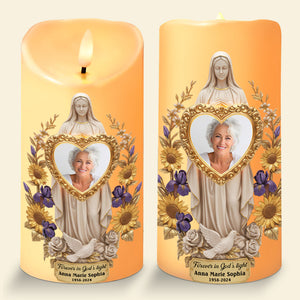 Memorial Remembrance LED Candle - Custom Photo Gifts For Heaven 02paqn080925 - Led Candle - GoDuckee