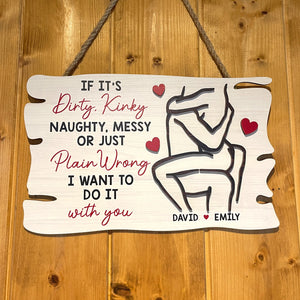Personalized Gifts For Couple Wood Sign I Want To Do It With You - Wood Signs - GoDuckee