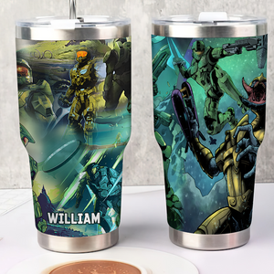 Halo Infinite Science - Fiction Artwork - Hawaiian 30oz Tumbler, Aloha Tumbler - Tumbler Cup - GoDuckee