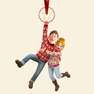 Fun Hanging Couple Ornament - Personalized Gifts For Couple 02qhqn031025 - Ornament - GoDuckee
