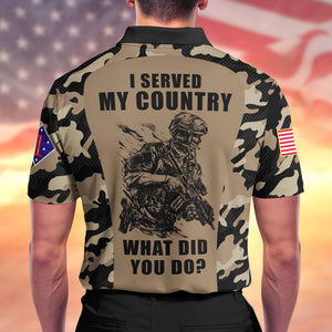 Personalized Gifts For Veteran 3D Polo Shirt 03ACQN210624 - 3D Shirts - GoDuckee