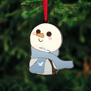 Cartoon Snowman ,Custom 04NATN011123 Xmas Ornament, Christmas Gift For Music Lovers - Ornament - GoDuckee