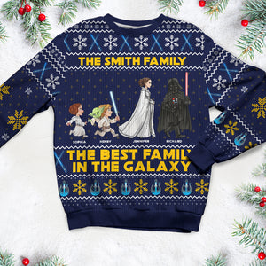 Personalized Gifts For Family Cosmic Adventure Ugly Sweater, Best Family In The Galaxy 02TGQN101024 - AOP Products - GoDuckee