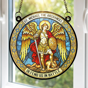 St. Michael The Archangel Suncatcher Ornament - Personalized Gifts for Catholic 02huqn290525 - Ornament - GoDuckee