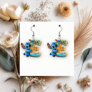 Blue Monsters Alphabet Earrings - Personalized Gift For Her 05TGLU130625 - Earrings - GoDuckee