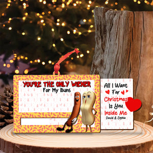 Personalized Gifts For Couple Christmas Wooden Slider Ornament 01ohtn221024 - Ornament - GoDuckee