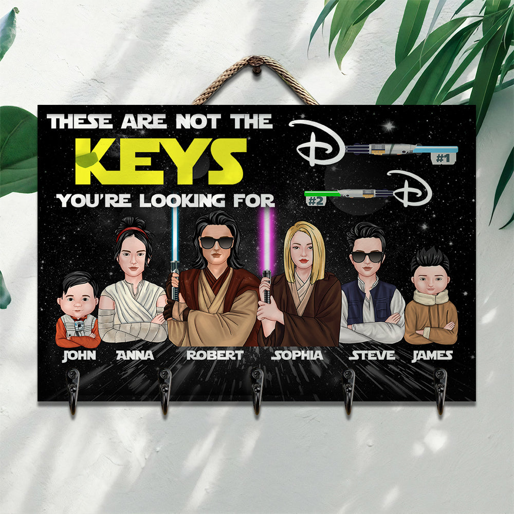 Gifts For Family, These Are Not The Keys You're Looking For, Personalized Wood Key Hanger, 04htpo190723tm - Wood Sign - GoDuckee