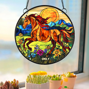 Personalized Gifts For Horse Lovers Suncatcher Ornament 02hupu060325 - Ornament - GoDuckee