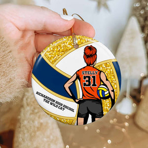 Personalized Gifts For Volleyball Players Ceramic Ornament 03ACDT111024TM - Ornament - GoDuckee