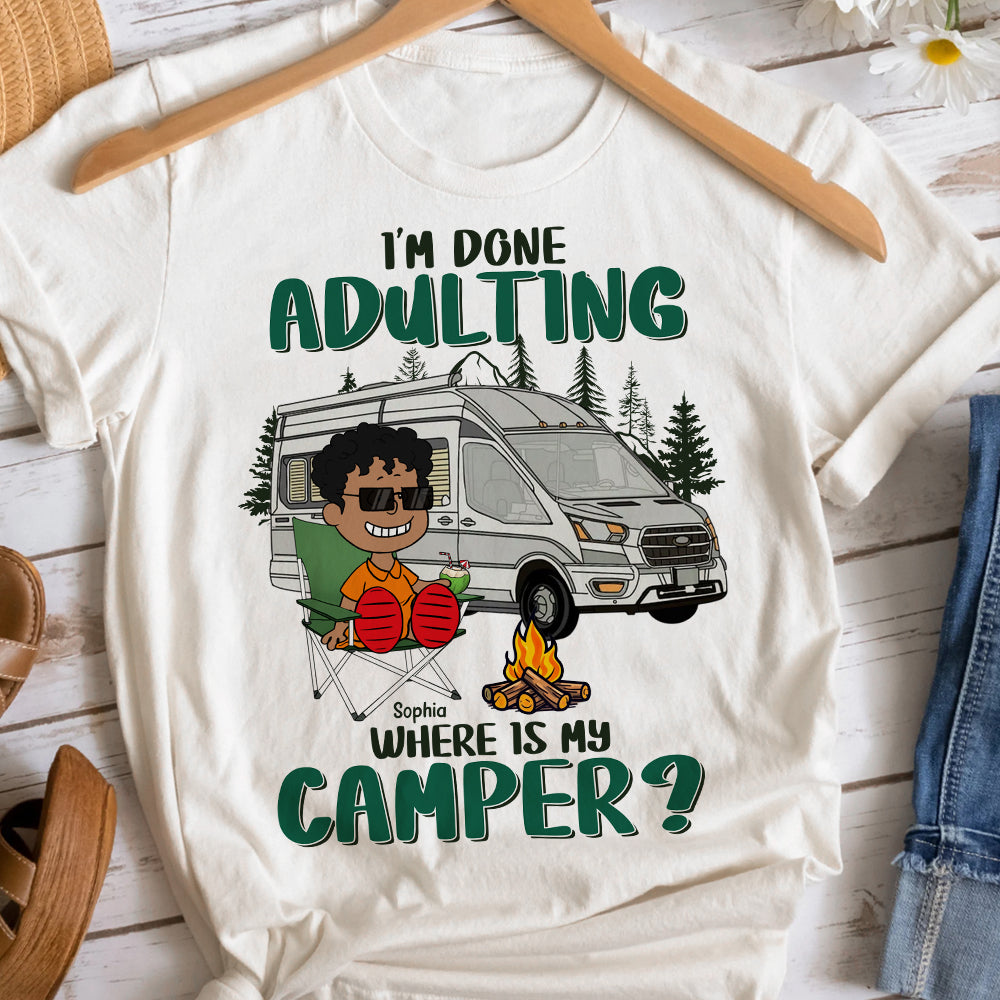 Personalized Gifts For Campers Shirt, Wanderlust Escape From Adulting 02qhtn160125pa - Shirts - GoDuckee
