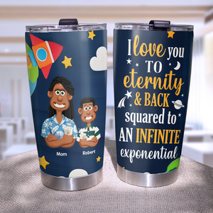 Personalized Gifts For Mom Tumbler 01kapu060325pa I Love You To Eternity - Tumbler Cup - GoDuckee