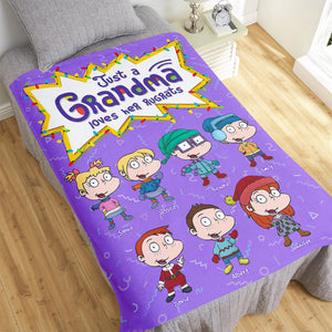 Personalized Gift for Grandma, Just A Grandma Loves Her Kids Blanket 03toqn151024hg - Blanket - GoDuckee