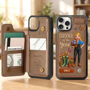 Garden Girl Leather Flip Wallet Phone Case - Personalized Gifts For Garden Lovers 01natn020626