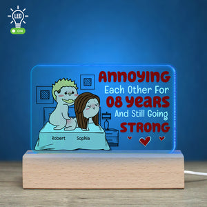 Annoying Each Other And Still Going Strong- Personalized 3D Led Light- Gift For Him/ Gift For Her- Funny Couple Led Light - Led Night Light - GoDuckee