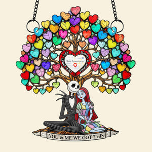 Nightmare Love Suncatcher Ornament Personalized Gifts For Couple 02OHDT120725 - Ornament - GoDuckee