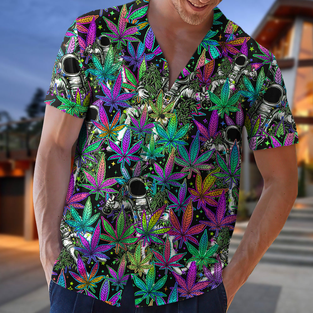 Gift For Stoners, Personalized Hawaiian Shirt, Cannabis Image Upload Hawaiian Shirt - Hawaiian Shirts - GoDuckee