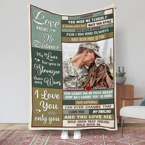 I Love You And Only You, Personalized Blanket, Military Couple Gifts - Blanket - GoDuckee