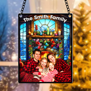 Custom Photo Gifts For Family Suncatcher Ornament 02toqn270924 - Ornament - GoDuckee