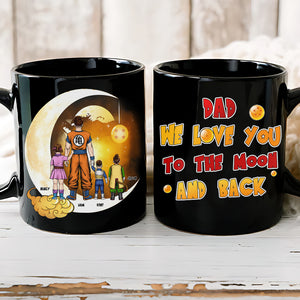 We Love You To The Moon And Back Personalized Dad Mug 04HTPU050124HH - Coffee Mug - GoDuckee