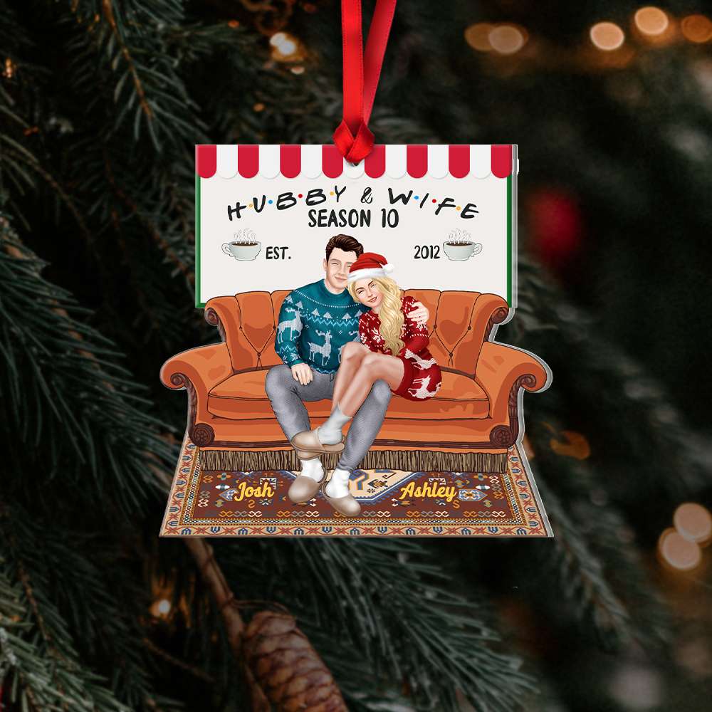 Hubby and wifey Season 10, Personalized Xmas Ornament, Gift For Movie Couples 03hthn011123pa - Ornament - GoDuckee