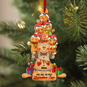 Gingerbread Grandma Personalized Custom Shape Ornament, Christmas Gift For Grandma - Ornament - GoDuckee