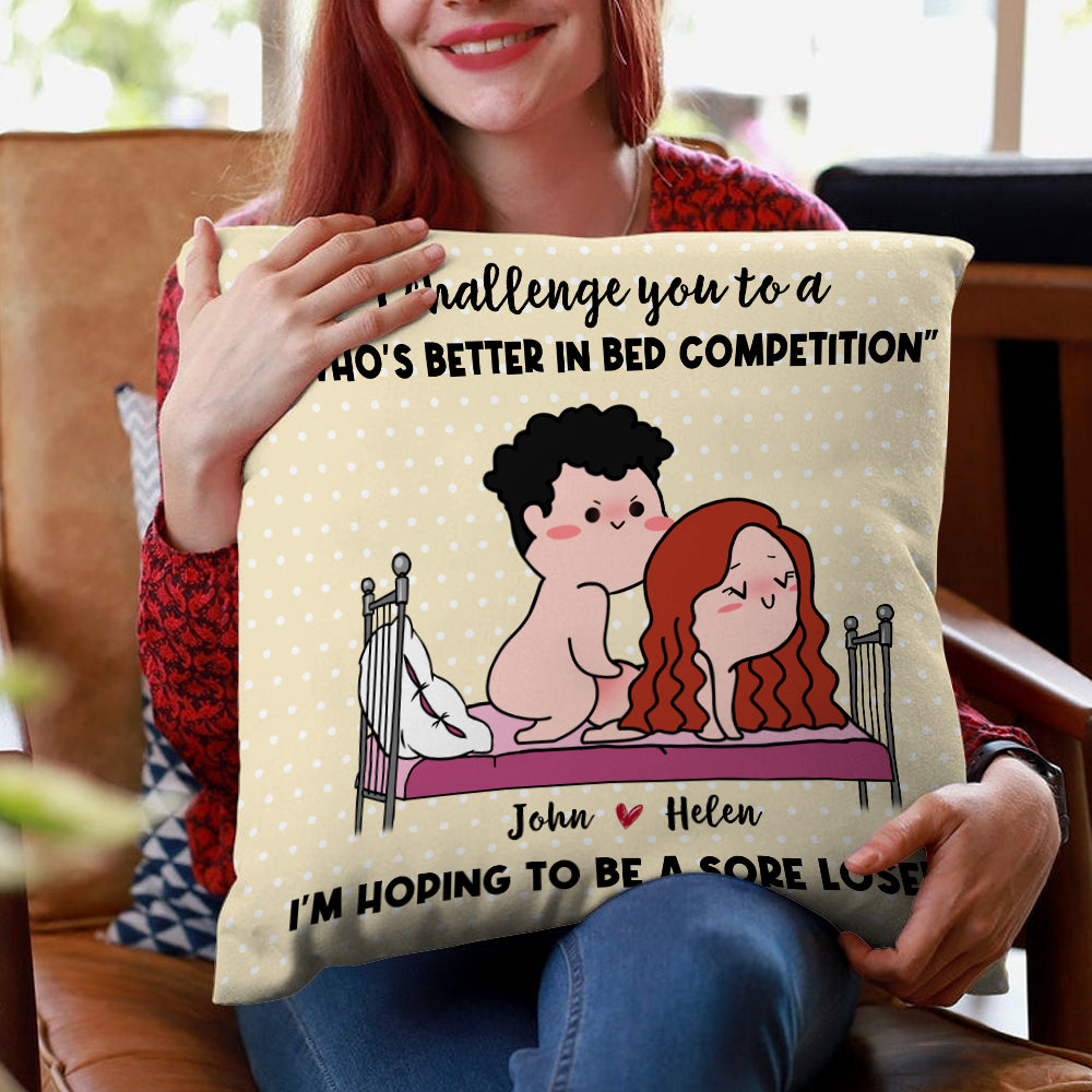 I Challenge You, Gift For Couple, Personalized Pillow, Naughty Couple Pillow, Couple Gift - Pillow - GoDuckee