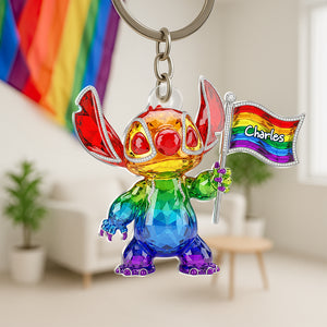 Rainbow LGBT Keychain - Personalized Gifts For LGBT 01OHLU260525 - Keychains - GoDuckee