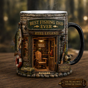 Dad Fishing Nest Magic Mug, Personalized Gifts For Fishing Dad 01qhqn290426 - Coffee Mug - GoDuckee