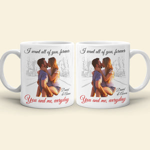 I Want All Of You, Forever - Custom Couple Photo Coffee Mug - Gift For Couple, Valentine's Gift - Coffee Mug - GoDuckee