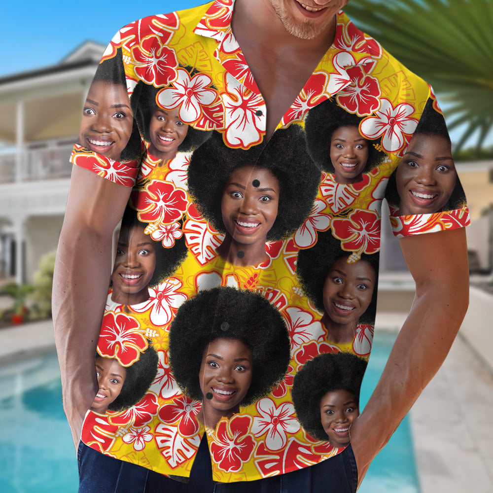 Gift For Summer, Personalized Hawaiian Shirt, Image Upload Hawaiian Shirt - Hawaiian Shirts - GoDuckee