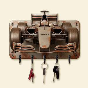 Racing Car Key Hanger - Personalized Gifts For Racing Fans 03tgmg070725 - Wood Sign - GoDuckee