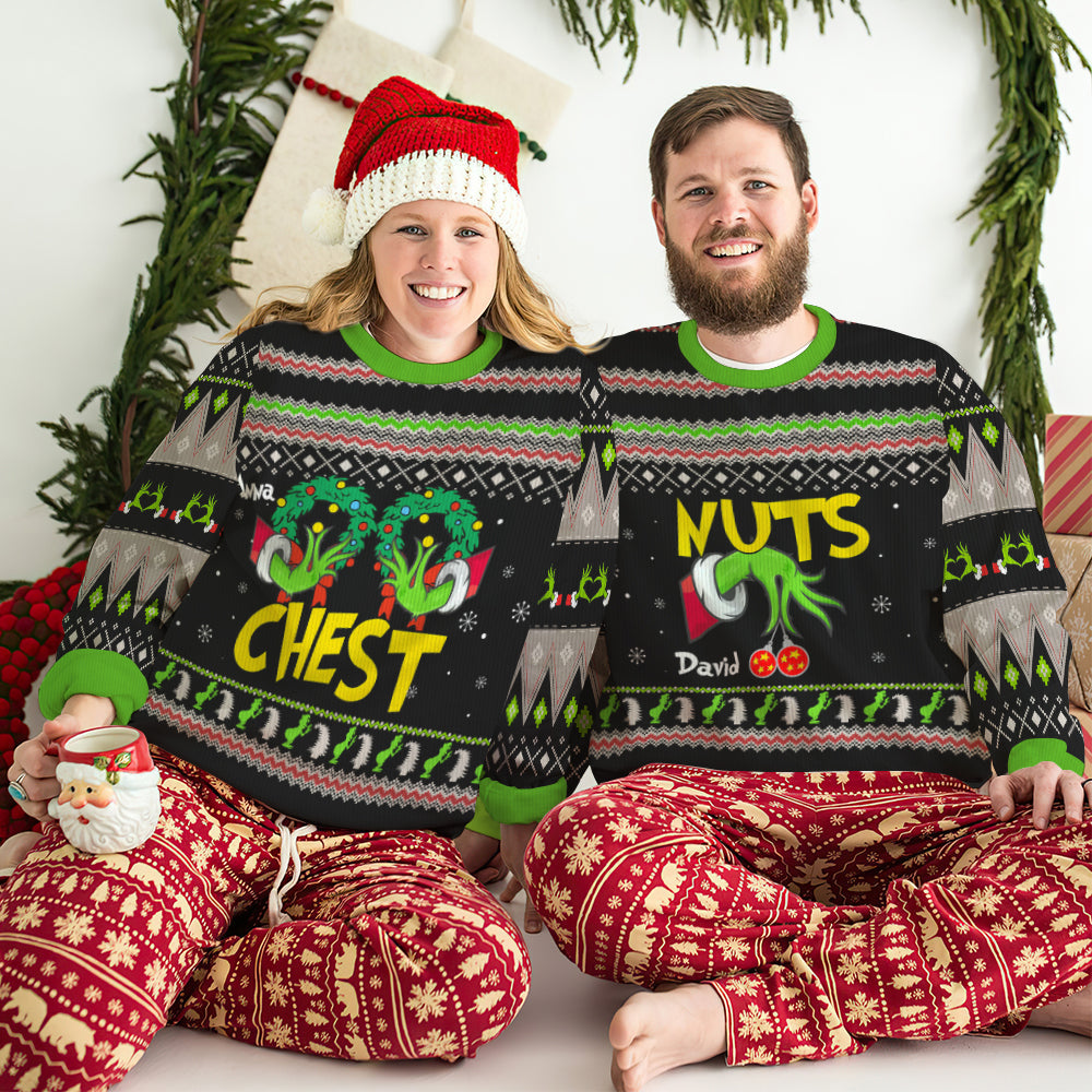 Personalized Funny Couple Shirt, 3D Knitted Ugly Sweater, 02NATN200923, Gift For Christmas - AOP Products - GoDuckee