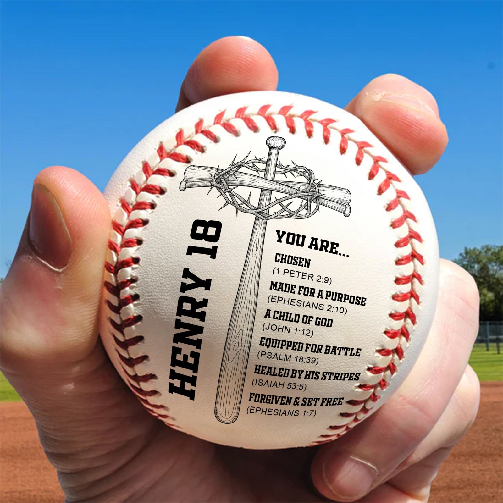 Thank You God Baseball Personalized Gifts For Christians 02HULU120625 - Baseball - GoDuckee