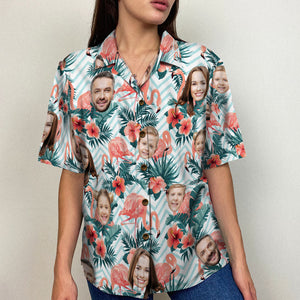 Custom Family Members' Faces Personalized Summer Hawaiian Shirt, Summer Gift For Family Members - Hawaiian Shirts - GoDuckee