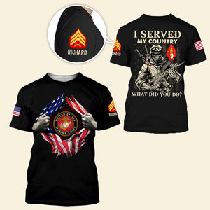 Custom Military Rank Gifts For Veteran 3D Shirt 04qnqn120724 - AOP Products - GoDuckee