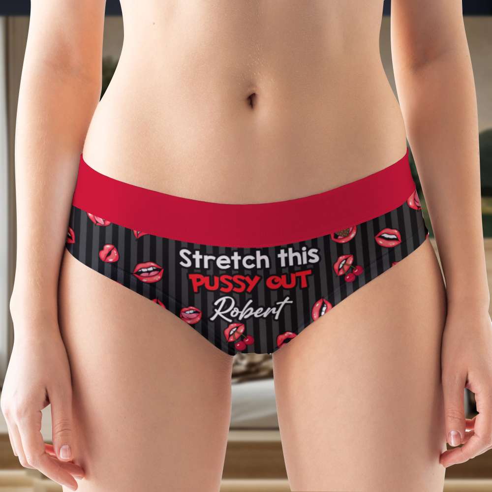 Personalized Gift For Couple Woman's Briefs Stretch This Pussy Out - Boxers & Briefs - GoDuckee