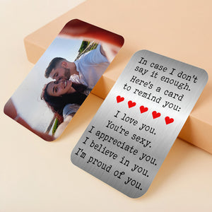 Custom Photo Gifts For Couple Aluminum Wallet Card 02TOMH161224 - Wallet Card - GoDuckee