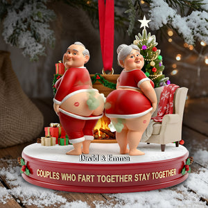 Funny Old Couple Ornament Personalzied Christmas Gifts 04OHLU211125 - Ornament - GoDuckee