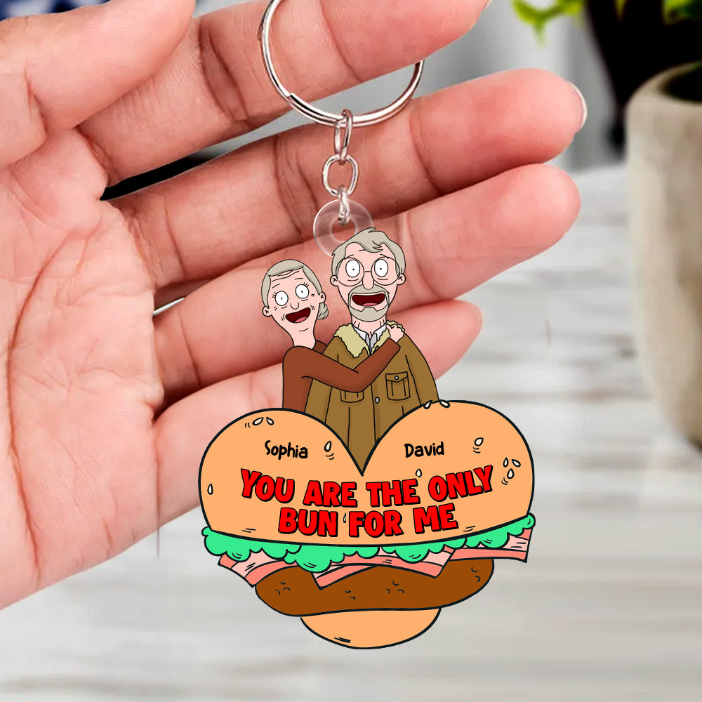 Personalized Gifts For Her, Funny Burger Couple Keychain 02qhtn071224hg - Keychains - GoDuckee