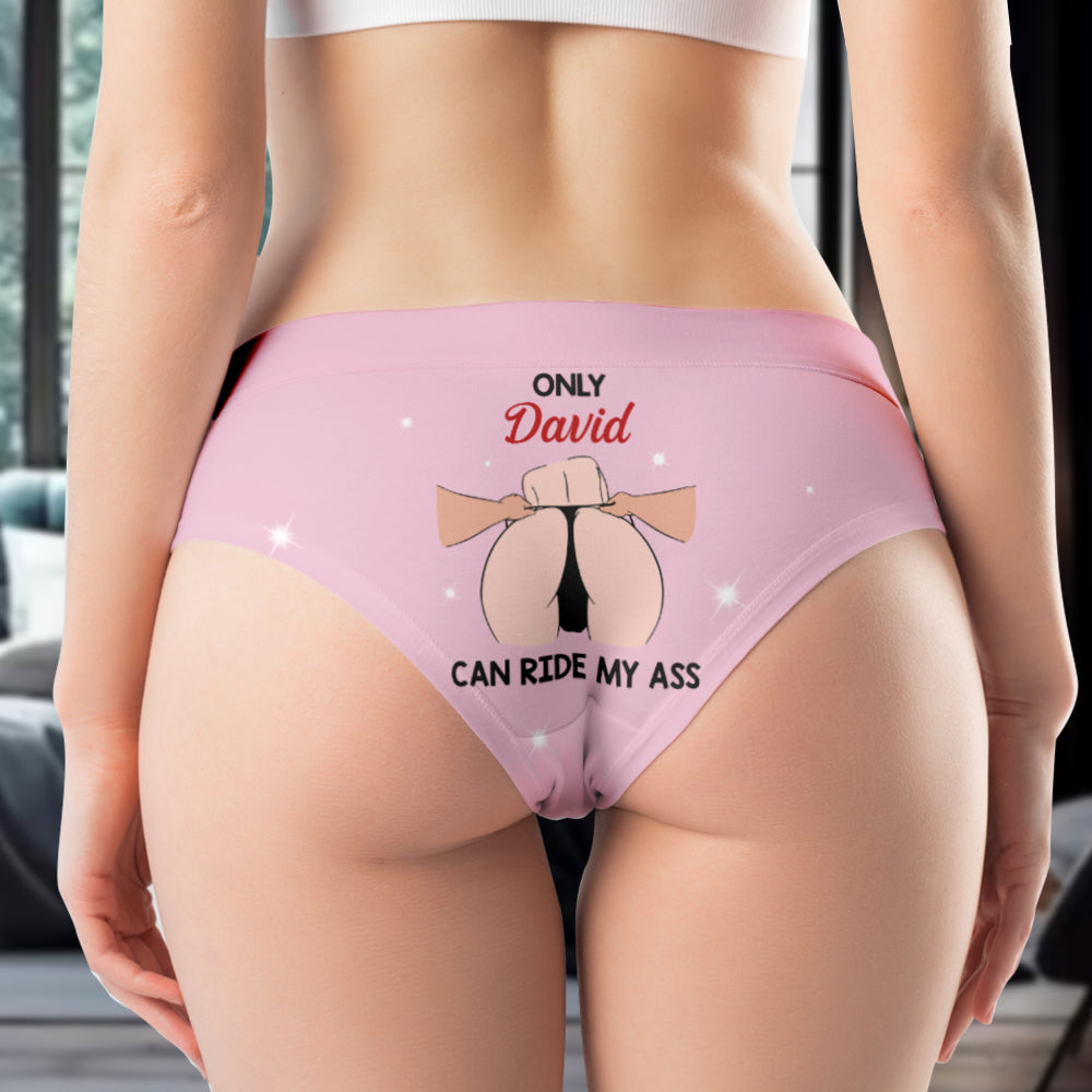 Personalized Gifts For Girlfriend Women's Briefs Ride My A** - Boxers & Briefs - GoDuckee