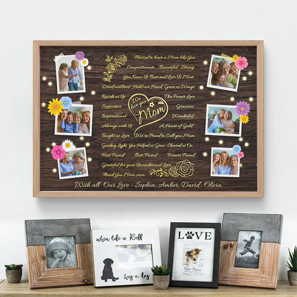 Custom Photo Gifts For Mom Personalized Canvas Print Bless To Have A Mom Like You - Canvas Print - GoDuckee