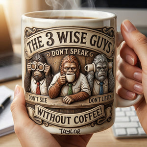 Sasquatch 3 Wise Guys Coffee Mug - Personalized Gifts For Coworker 01palu240326 - Coffee Mug - GoDuckee